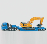 Siku 1847 - Heavy Haulage Transporter with Flat-Bed Trailer Siku 1847 - Heavy Haulage Transporter with Flat-Bed Trailer