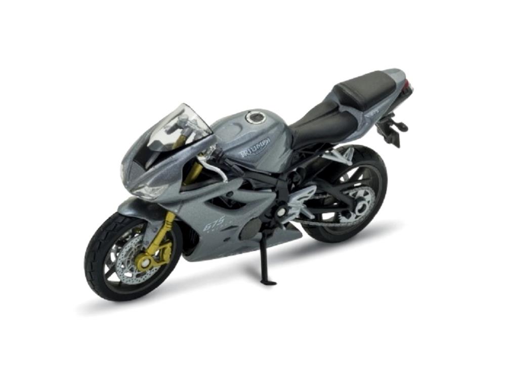  Welly Die Cast Motorcycle Silver Triumph Daytona 675